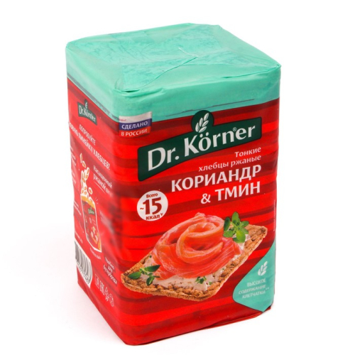 Хлебцы д,Кернер ржаные кориандр тмин