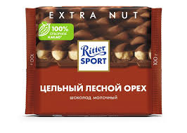 Шоколад Ritter Sport темный «Цельный орех», 100 г