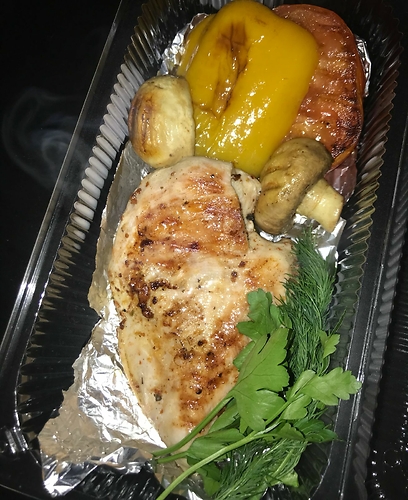 Грудинка с овощами
