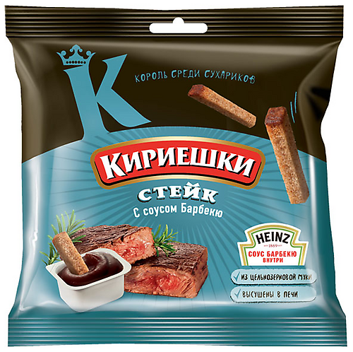 Сухарики "Кириешки" стейк/соус барбекю 60г