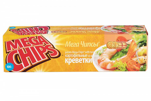 "MEGA CHIPS" со вкусом креветки 100г