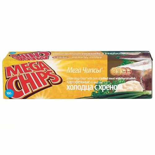 "MEGA CHIPS" со вкусом холодца с хреном 100г