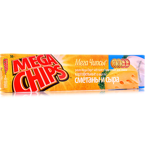 "MEGA CHIPS" со вкусом сметаны и сыра 50г