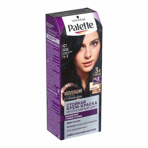 Краска для волос Palette 1-1 Иссиня-Чёрный