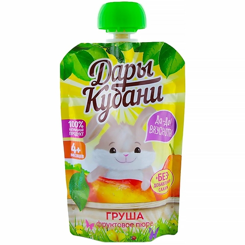 Фруктовое пюре "Дары Кубани" со вкусом груши 90г