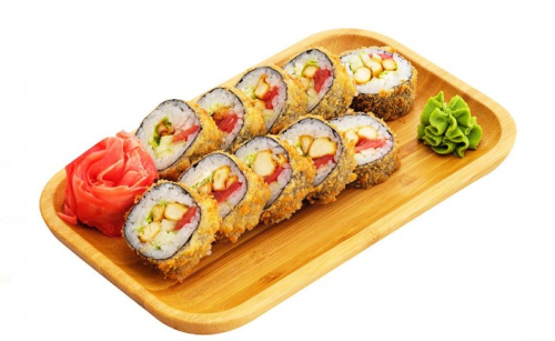 Горячий ролл Цезарь с курицей