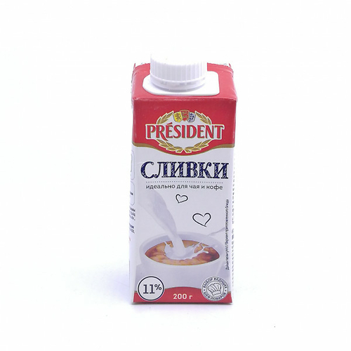 ПРЕЗИДЕНТ сливки 11% 200гр