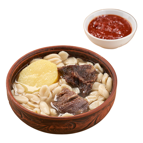 Блюдо Лакский хинкал с сушенным мясом