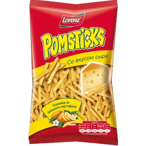 POMSTICKS картофельные чипсы соломка с сыр и лук 100гр
