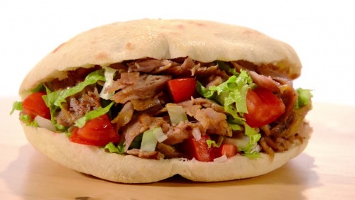 Шаурма с бараниной в булке