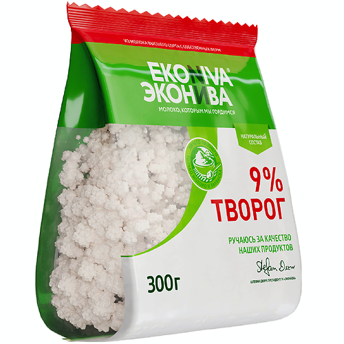 ЭКОНИВА творог 9% 300гр
