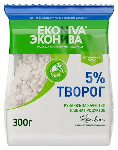 ЭКОНИВА творог 5% 300гр