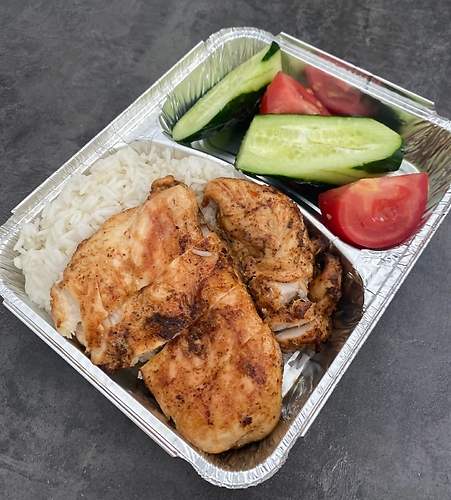 Грудинка с рисом и овощами