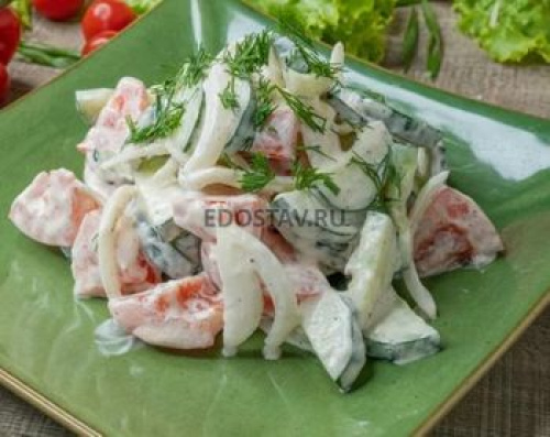 Салат Овощной с майонезом 