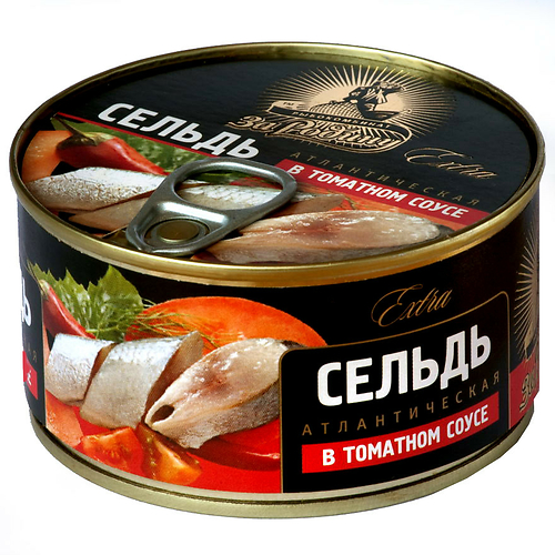ЗаРодину сельдь в томатном соусе 185гр