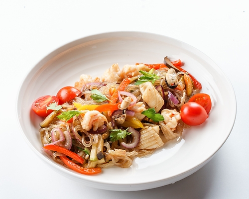 Лапша Кадзукири с морепродуктами ДЖ