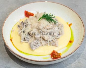 Бефстроганов с пюре