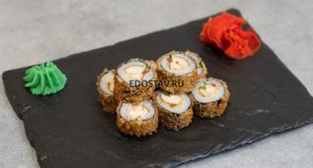 Горячий ролл Цезарь с креветкой