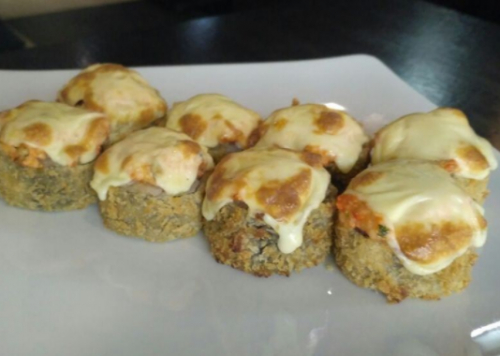 Запеченный ролл Цезарь с курицей