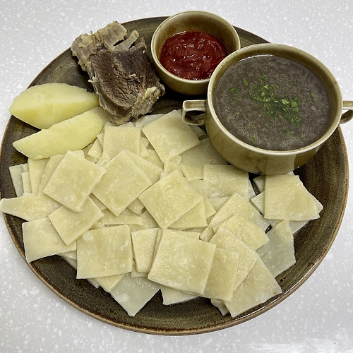 Тонкий хинкал с сушеным мясом