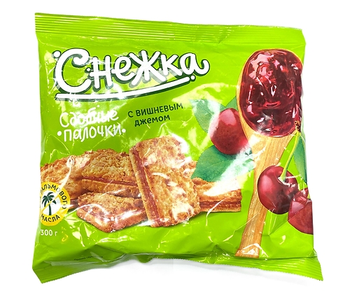 СНЕЖКА сдобные палочки лесные ягоды с джемом вишни 300гр