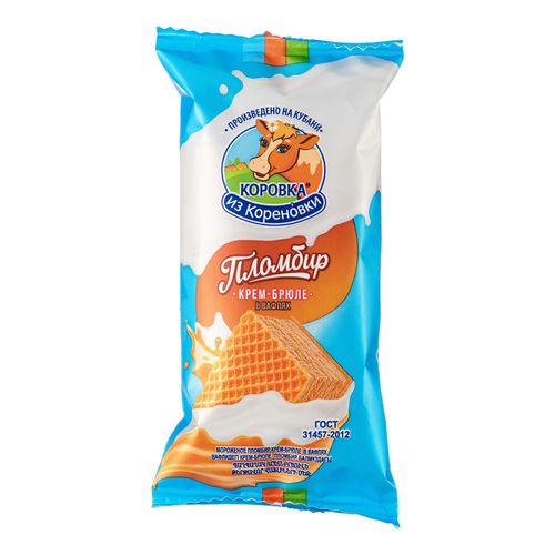 Коровка из Кореновки пломбир в вафлях крем брюле 70гр