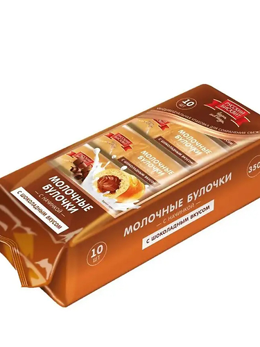 Русский бисквит молочные булочки с шоколадным вкусом 350гр