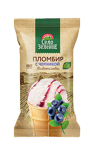 Село Зеленое мороженое стакан ваниль-фисташка 90г