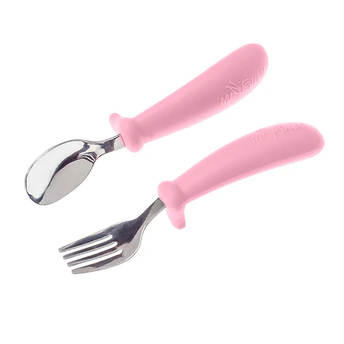 МИЮМИ Набор ложка+вилка Бэби-розовая
