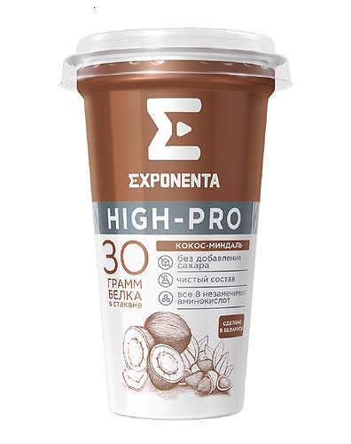 EXPONENTA напиток со вкусом кокос-миндаль 250гр