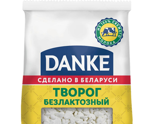 Творог пакет безлактозное DANKE 350гр 5%