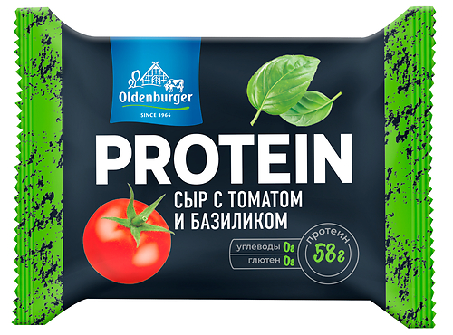 Сыр протеиновый ОЛДЕНБУРГЕР с томатом и базиликом 200гр