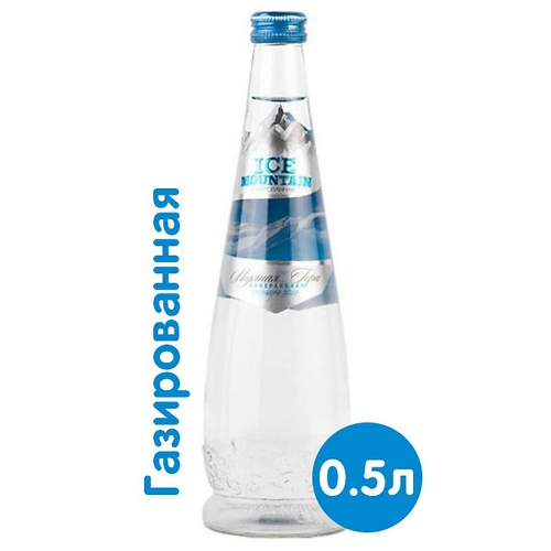 Вода "Ледяная гора" 0,5 л Газ стекло, 12 шт
