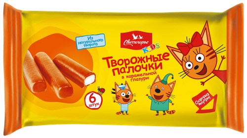 Творожные палочки Три Кота в карамельной глазури 180гр