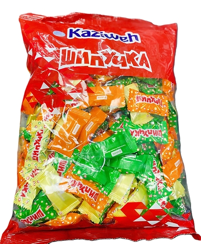 КАЗИВЕ фруктовая карамель с шипящей начинкой ШИПУЧКА 1кг